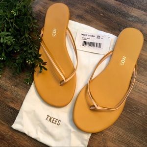 TKEES Leather Sandals. Brand new with tags!